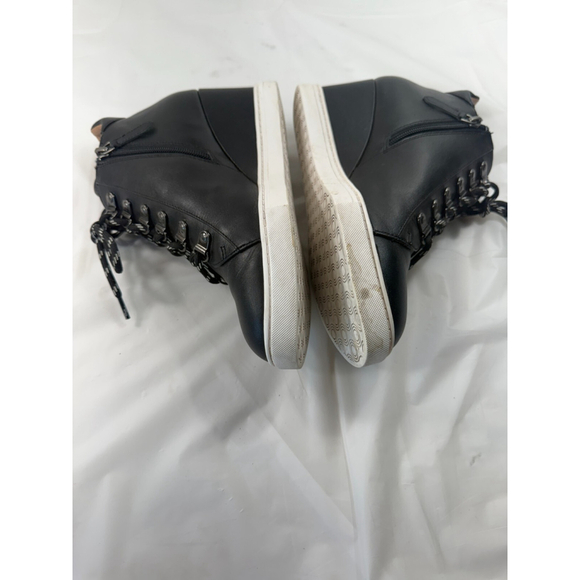 Linea Paolo FINA Ankle Booties wedge sneaker 8.5 M Black - Picture 15 of 16